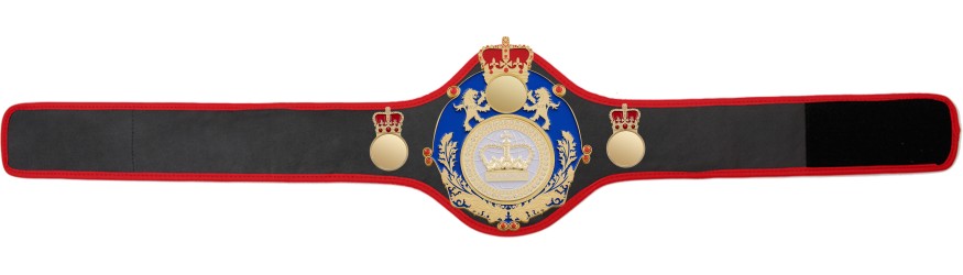 QUEENSBURY PRO LEATHER WHITE CHAMPION CROWN CHAMPIONSHIP BELT QUEEN/BLUE/G/WHTGEM - AVAILABLE IN 10+ COLOURS